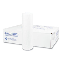 Inteplast Group 45 gal. 14 microns 40 in. x 48 in. High-Density Interleaved Commercial Can Liners - Clear (25 Bags/Roll, 10 Rolls/Carton)