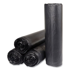 Inteplast Group 45 gal. 16 microns 40 in. x 48 in. High-Density Interleaved Commercial Can Liners - Black (25 Bags/Roll, 10 Rolls/Carton)
