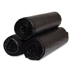 Inteplast Group S404822K 45 gal. 22 microns 40 in. x 48 in. High-Density Interleaved Commercial Can Liners - Black (25 Bags/Roll, 6 Rolls/Carton)