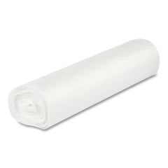 Inteplast Group S434817N 60 gal. 17 microns 43 in. x 48 in. High-Density Interleaved Commercial Can Liners - Clear (25 Bags/Roll, 8 Rolls/Carton)