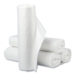Inteplast Group VALH3860N14 High-Density 60 Gallon 38 in. x 58 in. Commercial Can Liners - Clear (200/Carton)