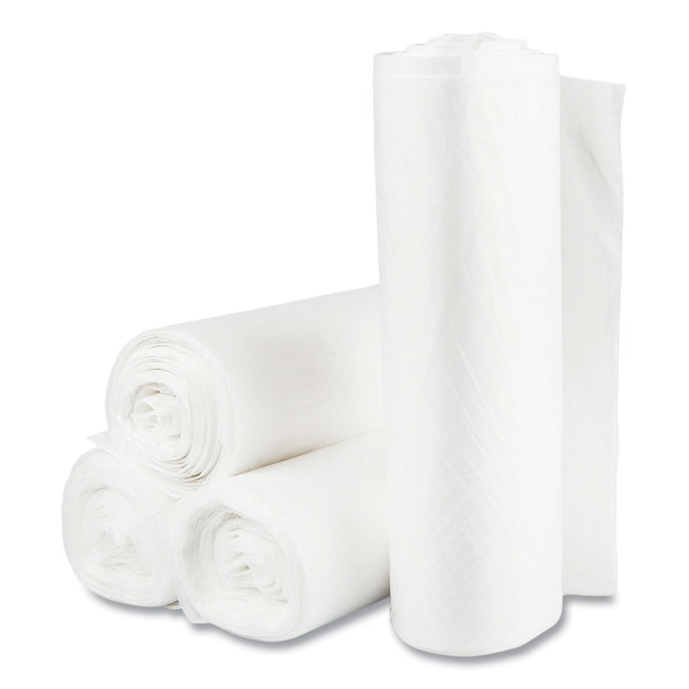 Inteplast Group VALH3860N16 High-Density 60 Gallon 14 microns 38 in. x 58 in. Commercial Can Liners - Clear (200/Carton)