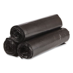 Inteplast Group VALH4048K22 High-Density 45 Gallon 40 in. x 46 in. Commercial Can Liners - Black (150/Carton)