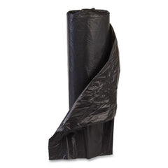Inteplast Group VALH4348K22 High-Density 60 Gallon 43 in. x 46 in. Commercial Can Liners - Black (150/Carton)