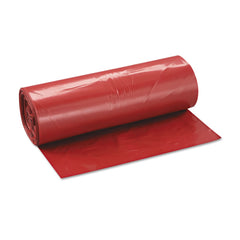 Inteplast Group Low-Density 45 Gallon 40 in. x 46 in. Commercial Can Liners - Red (100/Carton)