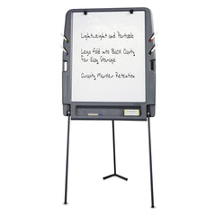 Iceberg 35 in. x 30 in. Ingenuity Portable Flipchart Easel with Dry Erase Surface - White Surface/Charcoal Gray Frame