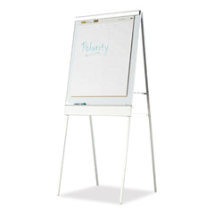 Iceberg Polarity 30 in. x 20-31 in. x 50-74 in. Easel 30 in. x 38 in. Board Height Adjustable Dry Erase Flipchart Easel - White Surface Silver Frame