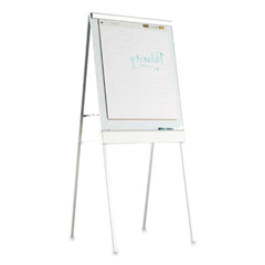 Iceberg Polarity 30 in. x 20-31 in. x 50-74 in. Easel 30 in. x 38 in. Board Height Adjustable Dry Erase Flipchart Easel - White Surface Silver Frame