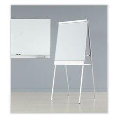 Iceberg Polarity 30 in. x 20-31 in. x 50-74 in. Easel 30 in. x 38 in. Board Height Adjustable Dry Erase Flipchart Easel - White Surface Silver Frame