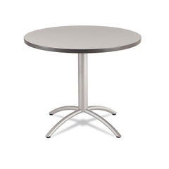 Iceberg 36 in. x 30 in. CafeWorks Round Cafe-Height Table - Gray/Silver