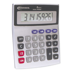 Innovera Dual Power 8-Digit LCD Desktop Calculator