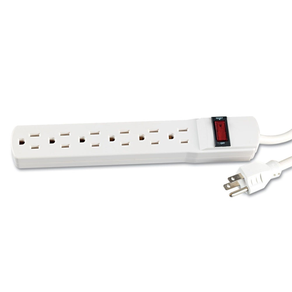 Innovera 6-Outlet 1.94 in. x 10.19 in. x 1.19 in. Power Strip with 15 ft. Cord - Ivory