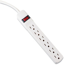 Innovera 6-Outlet 1.94 in. x 10.19 in. x 1.19 in. Power Strip with 15 ft. Cord - Ivory