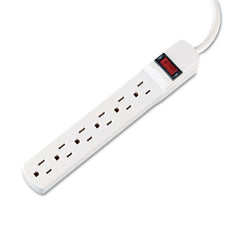 Innovera 6-Outlet 1.94 in. x 10.19 in. x 1.19 in. Power Strip with 15 ft. Cord - Ivory