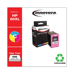 Innovera Remanufactured Tri-Color High-Yield Ink Replacement for CC644WN #60XL 440 Page-Yield