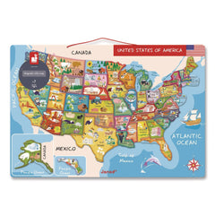 Janod Ages 7 to 12 United States Map Cardboard Puzzle