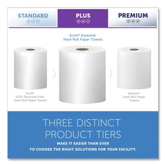 Scott 8 in. x 1000 ft. 1.5 in. Core 1-Ply Essential High Capacity Hard Roll Towels - White (12 Rolls/Carton)