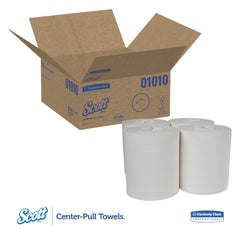 Scott 8 in. x 15 in. 2-Ply Essential Center-Pull Towels - White (4 Rolls/Carton)