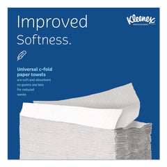 Kleenex 01500 10.13 in. x 13.15 in. 1-Ply C-Fold Paper Towels - White (2400/Carton)
