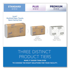 Scott 01840 9.2 in. x 9.4 in. 1-Ply Essential Multi-Fold Towels with Absorbency Pockets - White (4000/Carton)