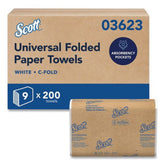 Scott 10.13 in. x 13.15 in. 1-Ply Essential C-Fold Towels - White (9 Packs/Carton)