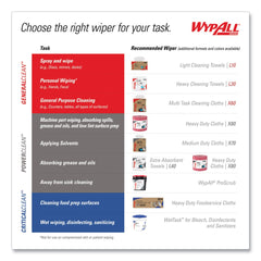 WypAll L10 9.1 in. x 10.25 in. Windshield Towels - Light Blue (224/Pack, 10 Packs/Carton)