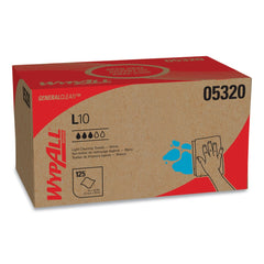 WypAll 1-Ply 9 in. x 10.5 in. L10 Towels with POP-UP Box - White (125/Box, 18 Boxes/Carton)