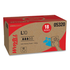 WypAll 1-Ply 9 in. x 10.5 in. L10 Towels with POP-UP Box - White (125/Box, 18 Boxes/Carton)