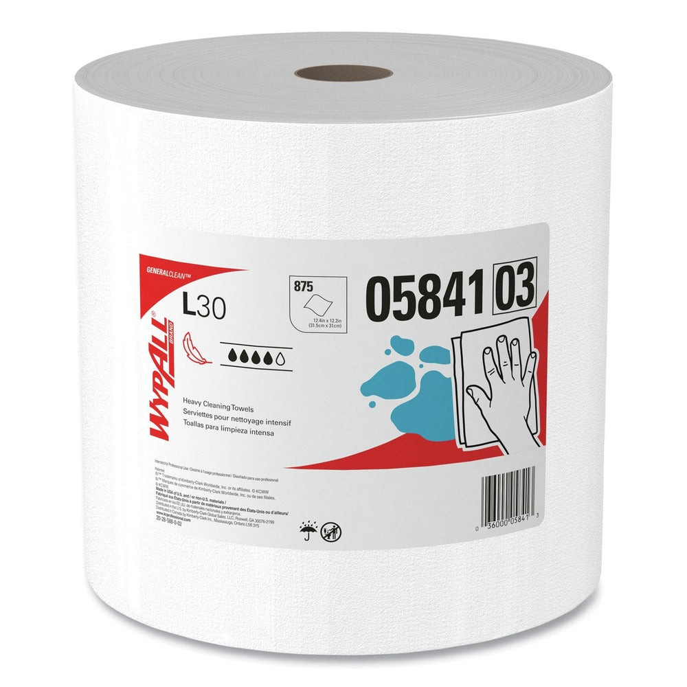 WypAll 875/Roll L30 Wipers Jumbo Roll - White