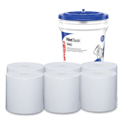 WypAll 12 in. x 6 in. Power Clean Wipers for WetTask Customizable Wet Wiping System with 1 Bucket - Unscented (300/Carton)