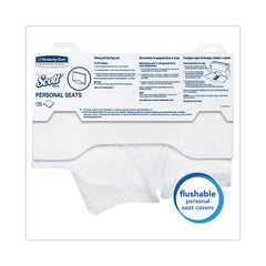 Scott 15 in. x 18 in. Personal Sanitary Toilet Seat Covers - White (125/Pack, 24 Packs/Carton)