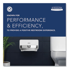 Kimberly-Clark Professional 20.4 in. x 5.8 in. x 13.1 in. Cored JRT Jumbo Combo Tissue Dispenser - Smoke/Gray