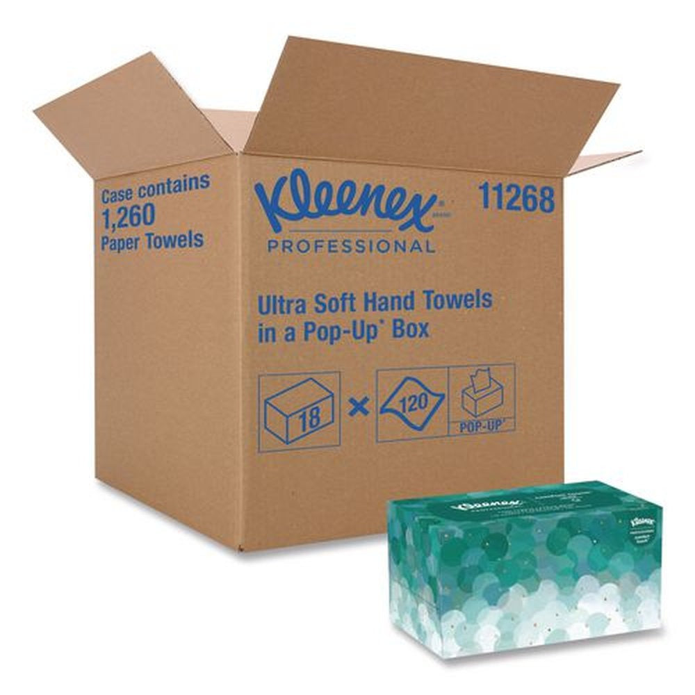 Kleenex 8.9 in. x 10 in. POP-UP Box Ultra Soft Hand Towels - White (18-Boxes/Carton)