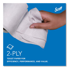 Scott Essential 2-Ply Standard Roll Bathroom Tissue for Business - White (20/Carton)