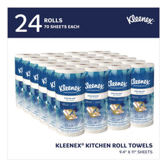 Kleenex 13964 11 in. x 10.4 in. Premiere Kitchen Roll Towels - White (24-Rolls/Carton)