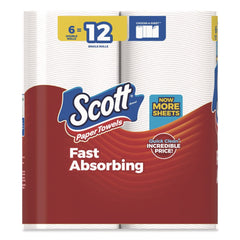 Scott 56668 Choose-A-Sheet 1-Ply Kitchen Double Roll Paper Towels - White (4/Carton)