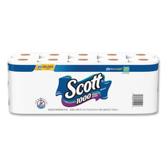 Scott 1000 1-Ply Septic-Safe Bathroom Tissue - White (2/Carton)