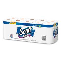 Scott 1000 1-Ply Septic-Safe Bathroom Tissue - White (2/Carton)
