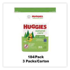 Huggies Natural Care 3.88 in. x 6.6 in. 1-Ply Sensitive Baby Wipes - Unscented White (552/Carton)