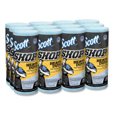 Scott 10.4 in. x 11 in. 1-Ply Heavy-Duty Pro Shop Towels - Blue (12/Carton)