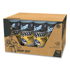 Scott 10.4 in. x 11 in. 1-Ply Heavy-Duty Pro Shop Towels - Blue (12/Carton)