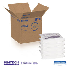 Kimtech W4 12 in. x 12 in. Flat Double Bag Critical Task Wipers - Unscented, White (100/Bag, 5 Bags/Carton)