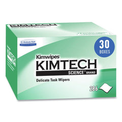 Kimtech Kimwipes 4.4 in. x 8.4 in. Delicate Task Wipers - Unscented, White (280/Box, 30 Boxes/Carton)