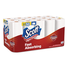 Scott 56674 7.31 in. x 11 in. Choose-A-Sheet 1-Ply Kitchen Roll Paper Towels - White (30/Carton)