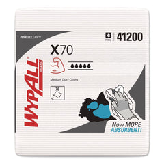 WypAll X70 1/4-Fold 12-1/2 in. x 12 in. Cloths - White (76/Pack 12 Packs/Carton)