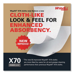 WypAll X70 9-1/10 in. x 16-4/5 in. Cloths - Blue (100/Box 10 Boxes/Carton)