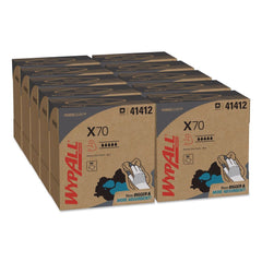 WypAll X70 9-1/10 in. x 16-4/5 in. Cloths - Blue (100/Box 10 Boxes/Carton)