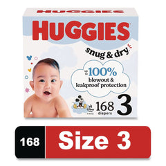 Huggies Snug and Dry 16 lbs. to 28 lbs. Diapers - Size 3 (168/Carton)