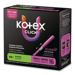 Kimberly-Clark U by Kotex Click Compact Super Absorbency Tampons (8/Carton)