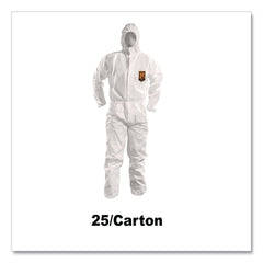 KleenGuard A50 Breathable Splash and Particle Protection Hooded Coveralls - 2X-Large, White (25/Carton)
